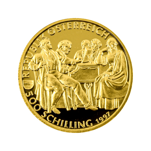 Franz Schubert 1997 | 500 ATS | Goldmünze – Bild 2