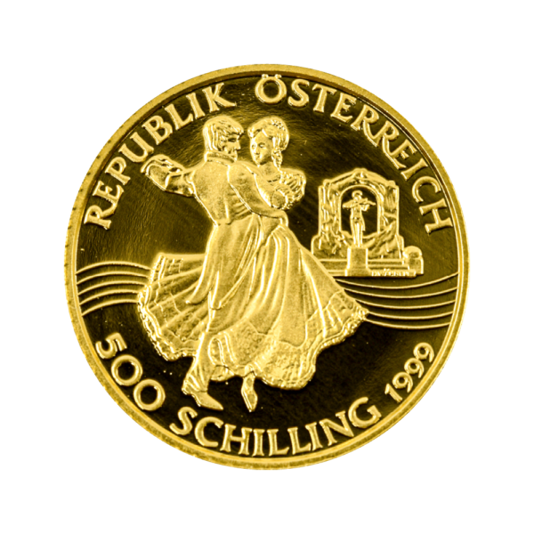 J. Strauß Vater und Sohn 1999 | 500 ATS | Goldmünze – Bild 2