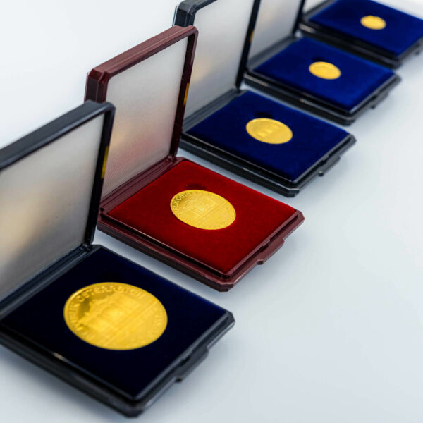 Coin cases in different sizes