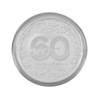 Серебряная монета Джеймс Бонд - 60-летие 1 унция | 2022 год