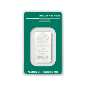 Argor Heraeus 20 gram platin çubuk