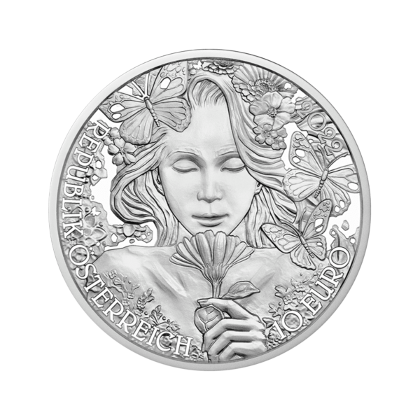 Серебряная монета 10 евро "Мэриголд" (пруф)