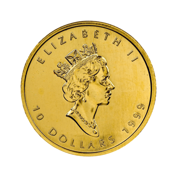 Золотая монета "Кленовый лист" различных выпусков | 1/4 унции