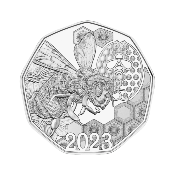 Veľkonočná minca 2023 | Strieborná minca "Včelí tanec" (Ručne zdvihnutá)