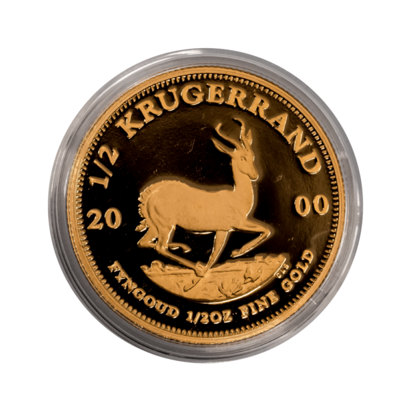Золотые монеты | Престижный набор Крюгерранд мл. 2000 г. | вкл. деревянный коллекционный футляр