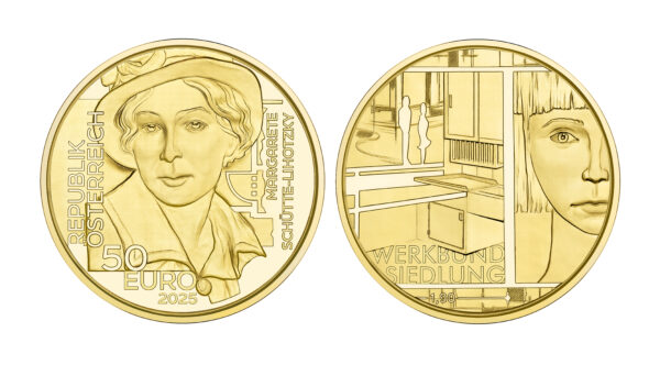 Margarete Schütte-Lihotzky, Architektin | 50 Euro | 2025 | Goldmünze – Bild 4