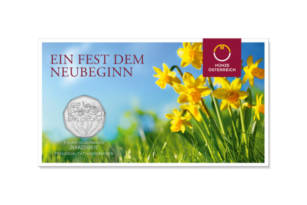 "Narzissen" | 5 Euro | Handgehoben | Silbermünze